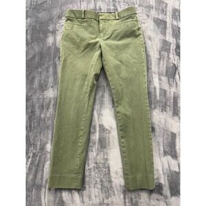 Banana Republic Sloan Pants Womens 2 Green Cotton Stretch Low Rise Skinny Leg